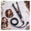 Plancha 2 En 1 crea cabello liso y rizado.